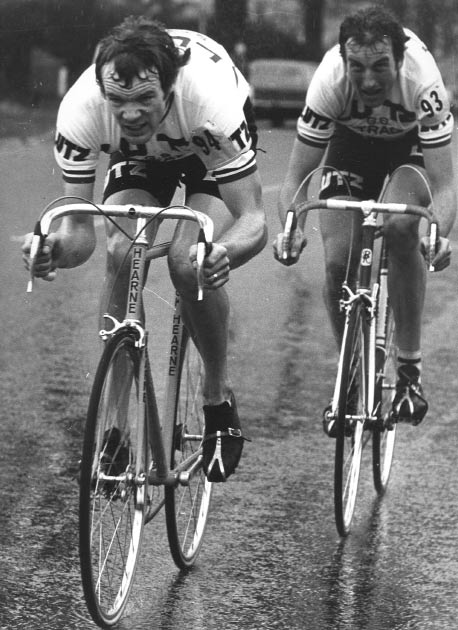 Griffiths (right) racing for GS Strada